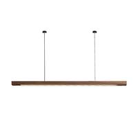 Gerenecic Lustre minimaliste en Bois pour îlot de Cuisine et Salle à Manger - Lampe LED réglable pour Bar à Petit-déjeuner (Noyer Noir, Lumière Blanche)