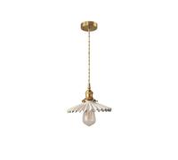 Gerenecic Lustre nordique contemporain avec abat-Jour en céramique plissée Blanche - Luminaire suspendu réglable pour Salle à Manger, Salon, Chambre et Plus Encore |