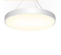 Gerenecic Lustre Rond à LED pour Bureau, Restaurant et décoration intérieure - Hauteur réglable, Options Blanc Chaud et Blanc (60 cm)