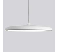 Gerenecic Lustre suspendu en Métal à Hauteur réglable - Design élégant du milieu du siècle pour Salons et salles à Manger (Blanc, 25 cm)