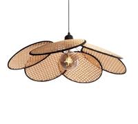 Gerenecic Lustre Vintage en rotin - Suspension tissée de Style Ferme française pour Salon, Chambre et Salle à Manger