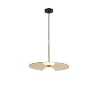 Gerenecic Plafonnier rétro en Métal cuivré et verre - Lustre élégant pour Cuisine, Chambre, Couloir et Loft, Compatible E14, 25 cm (Couleur foncée, 45 cm)