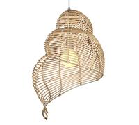Gerenecic Suspension bohème côtière - Lustre en rotin tressé pour Maison, Restaurant, Café et Chambre (Naturel, 30 cm)