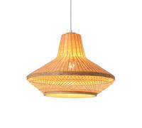 Gerenecic Suspension en bambou de Style vietnamien - Lustre rétro tissé à la Main pour intérieurs, Lampe suspendue E27 pour Salle à Manger, Cuisine et Plus Encore