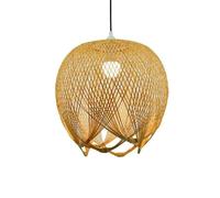 Gerenecic Suspension en Forme de Fleur - Lustre en Osier de bambou fait Main pour la Maison, la Chambre, la Cuisine et Le Couloir