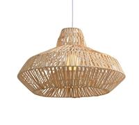 Gerenecic Suspension en Osier tressé à la Main - Lustre en Bois de Style scandinave pour Salle à Manger, Chambre et Salon