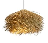Gerenecic Suspension en Paille naturelle - Lustre bohème tissé pour îlot de Cuisine et Salle à Manger, Style rétro côtier, pour Maison, hôtel