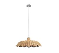 Gerenecic Suspension en rotin de 45 cm - Lustre bohème en bambou tressé fait Main pour Cuisine, Chambre et Salon