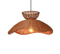 Gerenecic Suspension en rotin Naturel - Lustre bohème tissé pour Salle à Manger, Cuisine, Chambre et Couloir