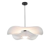 Gerenecic Suspension en Tissu Blanc de 60 cm - Grand Lustre élégant pour Salle à Manger, Salon, Cuisine et Chambre