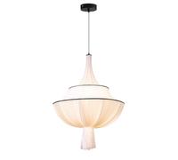 Gerenecic Suspension en Tissu Romantique nordique - Lustre réglable 50 x 60 cm pour Salon, Chambre et Salle à Manger