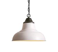 Gerenecic Suspension Vintage Blanche - Lampe suspendue industrielle en Métal pour îlot de Cuisine, Bar, Café, Lustre Edison E27