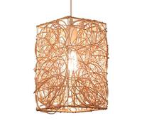 Gerenecic Suspension Vintage en rotin - Lustre bohème fait Main pour l'éclairage de la Ferme, de la Chambre et du Couloir