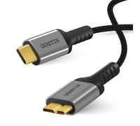 GERETIN 10 Gbps Cavo USB C a Micro B 3.1 Cavo Hard Disk Type-C a Micro-B | Cavo Tipo C Disco Rigido Esterno Compatibile con iPhone MacBook Toshiba, Seagate, WD, Galaxy S5 Note 3, Fotocamera ecc-0.5M