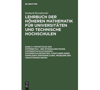 Gerhard Kowalew Fortsetzung Der Differential- Und Integralrec (Copertina rigida)