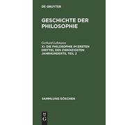 Gerhard Lehmann Die Philosophie im ersten Drittel des zwanzig (Copertina rigida)