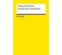 Gerhard Lehmann Imman Kritik der Urteilskraft (Reclams Universal-Bib (Tascabile)