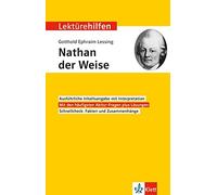 Gerhard Sedding Klett Lektürehilfen Gotthold Ephraim Lessing, Nathan (Tascabile)
