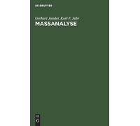 Gerhart Jander Karl F Jahr Maßanalyse (Copertina rigida)