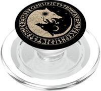 Geri & Freki Odin Wolves Viking Odin Wotan Germanic Moon Sun PopSockets PopGrip per MagSafe