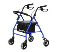 Geriafy - Deambulatore per anziani | 4 ruote | Freni sulla maniglia | Pieghevole