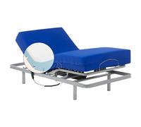 Geriafy - Letto Elettrico con Materasso Memory Foam Professional V6 | Extra Comfort | Fodera impermeabile (90x190 cm)