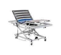 Geriafy Letto elettrico Lift ad altezza variabile 90x200 cm | Altezza regolabile elettricamente, rete a 4 sezioni e 4 ruote con freno