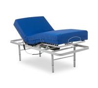 Geriafy - Letto Elettrico Ortopedico Regolabile in Altezza, Materasso Memory Foam Professional V3, Fodera Impermeabile (90x190 cm)