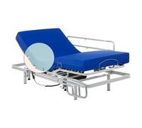 Geriafy - Letto elettrico regolabile con materasso Professional HR | Fodera impermeabile | 90x190 cm + sponde letto