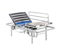 Geriafy - Letto Elettrico Regolabile in 4 Altezze | Gambe Regolabili, Struttura Rinforzata con Sponde Abatibili (80x190 cm, Comando a Cavo)