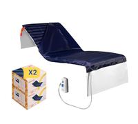 Geriafy Sena, Materasso antidecubito, fodera impermeabile e compressore | Livello 2, set da 2 pezzi, 26 celle rimovibili, rivestimento impermeabile, valvola CPR e fino a 145 kg