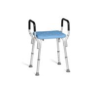 Geriafy Sgabello Doccia Regolabile con Braccioli Antiscivolo per Anziani | Aqua Pro, sgabello doccia con braccioli, altezza regolabile, seduta stabile, antiscivolo, alluminio