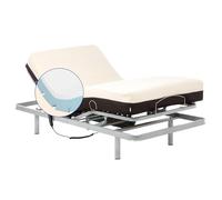 Gerialife® Pack Letto snodato elettrico con materasso ortopedico viscoelastico 20 cm (90 x 190, comando via cavo)