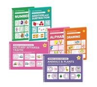 Gerilltes Schreibübungsheft für Kinder,Pädagogische Arbeitshefte | Schreibübungsheft zum Buchstabenlernen,für Klassenzimmer, Schule, Zuhause, Sommerferien, Wochenende, Kinder, Anfänger,