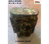 GERLA A ZAINO PER CERCATORI FUNGHI E CASTAGNE CON GERLA IN VIMINI E CAPPOTTINA