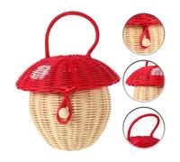 Gerla Funghi Cesto Per in Vimini Cestino Rattan Intrecciato Mano