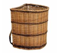 "Gerla Vimini Grande con Tracolle 52x38 h48 cm - Cesto Portalegna Camino, Raccolta Funghi e Castagne, Cesto Giardino - Zaino Spalla Rustico