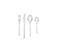 Gerlach Flames - Set di posate per 6 persone, lavabili in lavastoviglie, in acciaio inox, eleganti posate, coltello, forchetta, cucchiaio, cucchiaio, posate da tavola, lucide, antiruggine, 30 x 27 x 5 cm, 24 pezzi