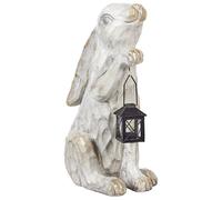 GERLAND Statuetta da giardino coniglio Bianco sporco Ceramica