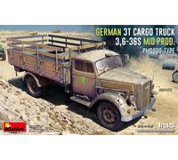 Miniart 35449 - 1:3 5 German 3t Cargo Camion 3,6 -36S Mid Prod. PMQ600-Type -