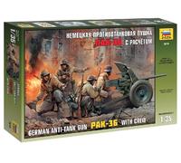 ZVEZDA 1/35 PAK-36 GERMAN ANTI-TANK GUN WITH CREW
