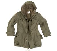 German Army Classic Parka Militare Combat Hombres Giacca Cappotto Liner Olive S-