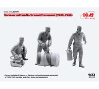 ICM Kit modellismo 1:32 – Personale di terra Luftwaffe (1939-1945) 3 figure, nuovi stampi