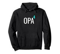 German Opa Hoch 4 Mathematics Design Granddad Four Grandkids Felpa con Cappuccio