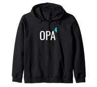 German Opa Hoch 4 Mathematics Design Granddad Four Grandkids Felpa con Cappuccio