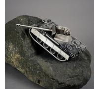 German Panther Tank - Modellino militare in metallo per esposizione (argento)