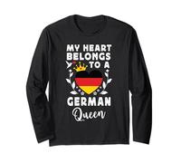 German Queen German Wife Girlfriend Germany Flag Maglia a Manica