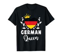German Queen Germany Flag Proud German Woman Maglietta