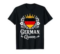 German Queen Germany Flag Proud German Woman Maglietta