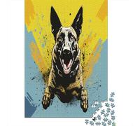 German Shepherd 1000Pcs Adulti Puzzle Giochi Rilassamento E Intelligence Puzzle Per Gioco Familiare Regalo Per Amore E Amico Puzzle Di Legno Sostenibile 1000pcs (75x50cm)